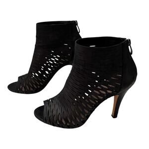Vince Camuto Cutout Open Toe Bootie Black Size 8/38